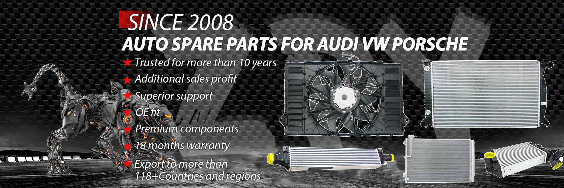 calidad Piezas de enfriamiento autos fábrica